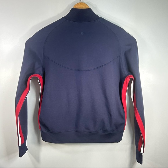 Lululemon Cover Your Tracks Jacket Full Zip Midnight Navy W3BZBS; Women’s Sz 12 - Picture 14 of 16